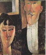 Amedeo Modigliani Bride and Groom  (mk09) oil on canvas
